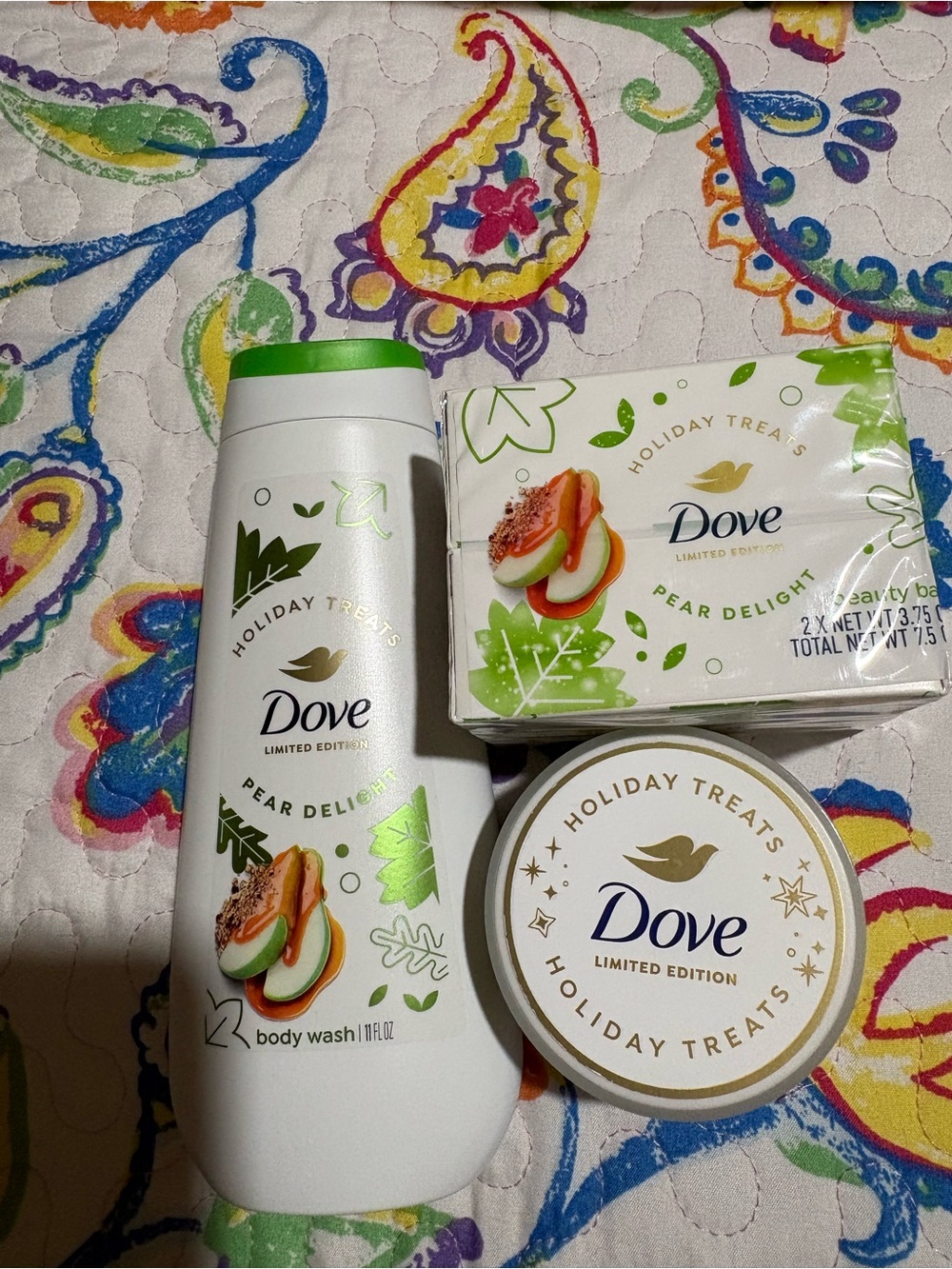 Dove Pear Delight Limited Edition White & Green Body Wash